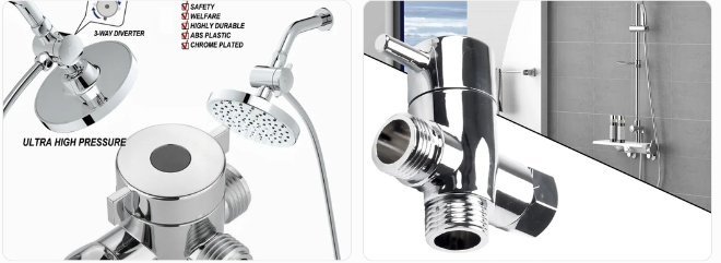 2 way shower diverter valves