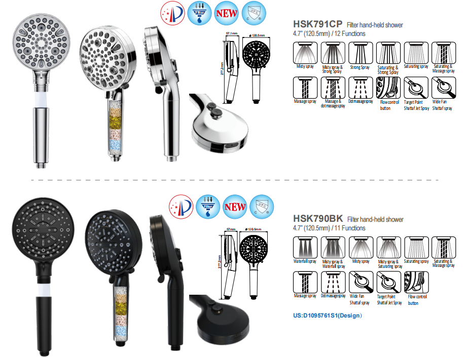 filter hand held shower factory in China